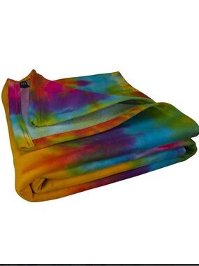 MV Sport Fashion Sweatshirt Blanket in Tie-dye Rainbow print